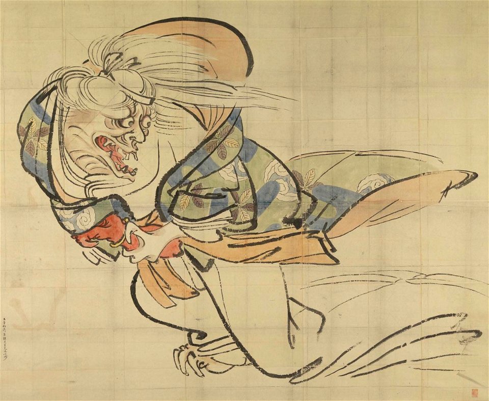 Preparatory sketch for The Ibaraki Demon by Shibata Zeshin