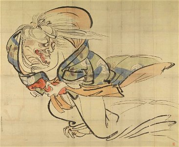Preparatory sketch for The Ibaraki Demon by Shibata Zeshin