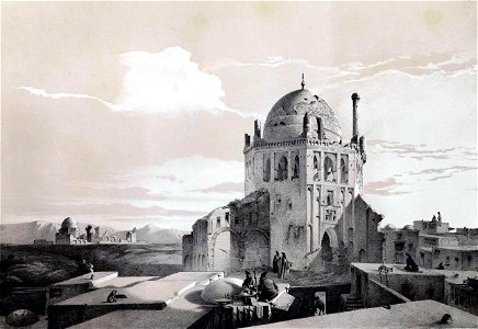 Shah Khoda Bendeh mosque in Sultanieh by Eugène Flandin