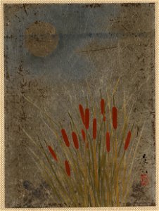 Shibata Zeshin - Cat Tails and Moon - 36.100.119 - Metropolitan Museum of Art