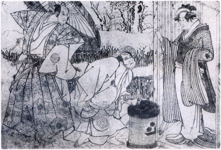 Sharaku (c. 1794–95) Iwai Kiyotarō I, Nakamura Sukegorō II, and Bandō Hikosaburō III