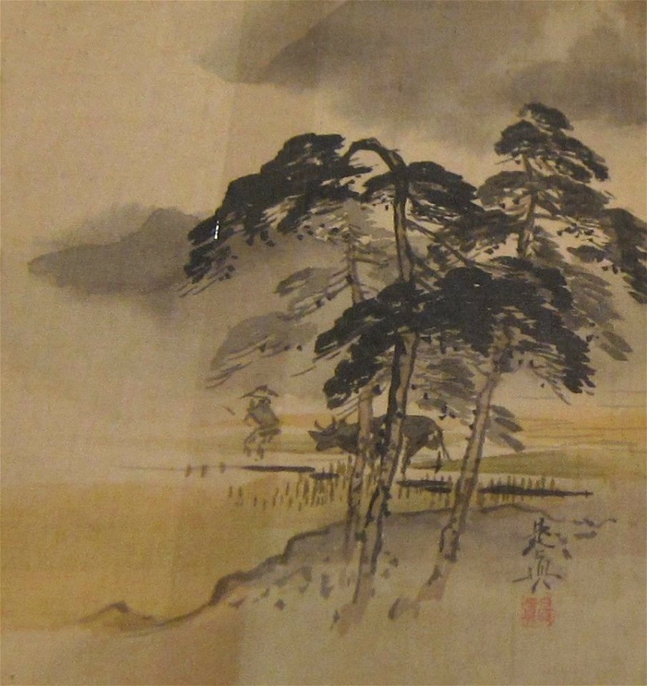 Leaf from an album of landscape paintings of the 12 months by Shibata Zeshin II