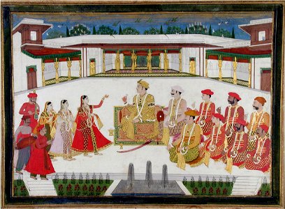 Shahriyar-al Mulk, Mansur-al Mulk and courtiers watch a dance (6125091606)