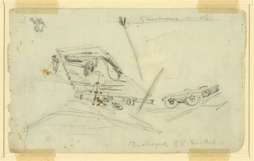 Shermans march. Destroyed R.R. Tracks LCCN2004660505