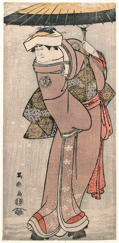 Sharaku (1794) Nakayama Tomisaburō I as Ohisa, wife of Sazanami Tatsugorō, actually Teriha, the younger sister of Sadatō (hosoban)