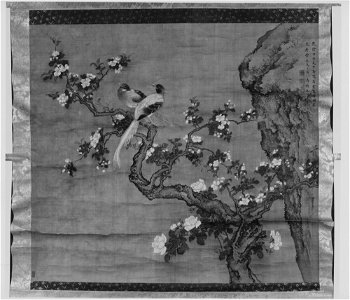Shen Quan - Flowering Crabapple and Pair of Birds - 14.76.7 - Metropolitan Museum of Art