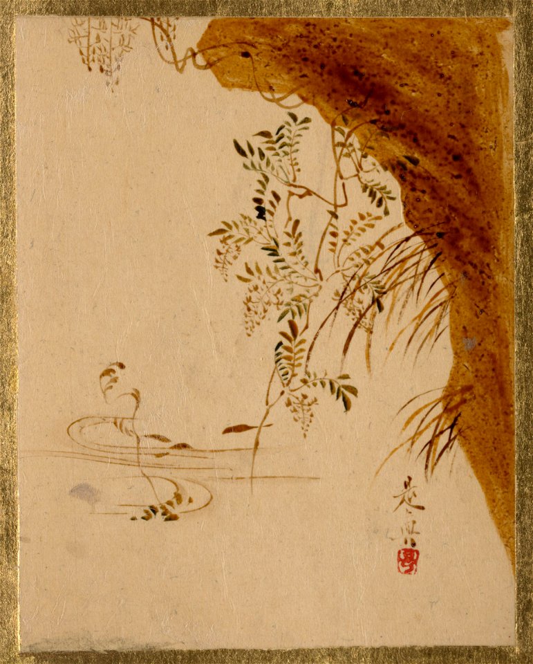Shibata Zeshin - Overhanging Cliff - 36.100.127 - Metropolitan Museum of Art