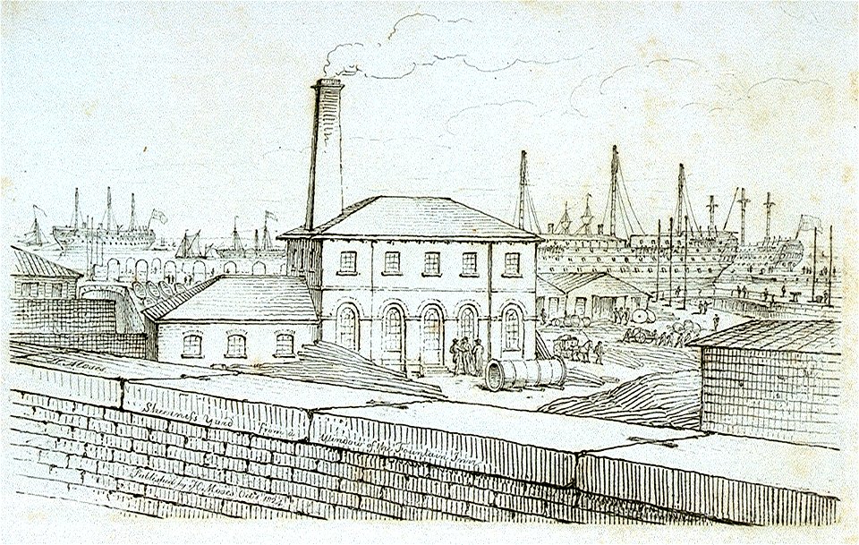 Sheerness Yard from the window of the Fountain Inn RMG PU7889
