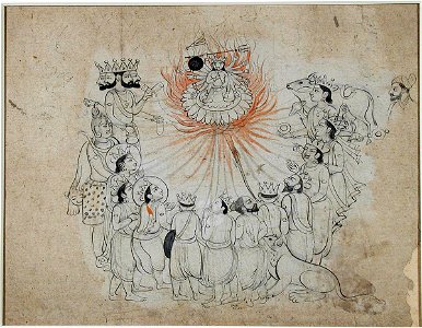 Shakti surrounded by the gods (6124587765)