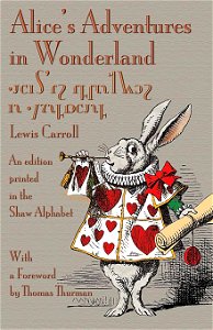 Shavian alphabet - Alice's Adventures in Wonderland - book cover