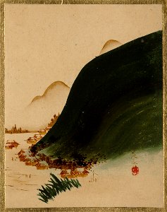 Shibata Zeshin - Mountains and Houses - 36.100.128 - Metropolitan Museum of Art