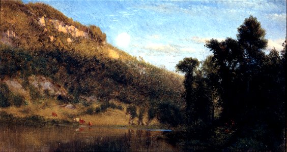 Aaron Draper Shattuck - Berkshire Foothills, Full Moon Over Meadowbrook - Google Art Project