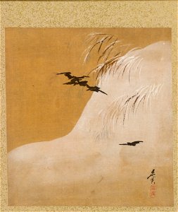 Shibata Zeshin - Leaf from Album of Seasonal Themes, New Ferns - 1990.130.b - Cleveland Museum of Art