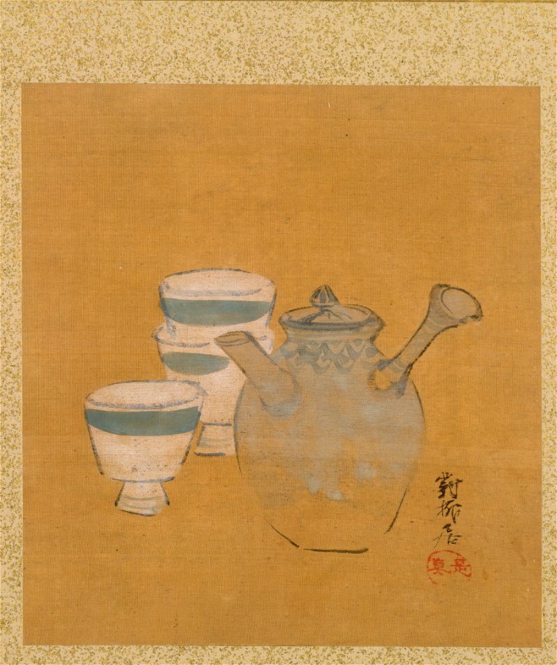 Shibata Zeshin - Leaf from Album of Seasonal Themes, Peasant with Basket - 1990.130.i - Cleveland Museum of Art