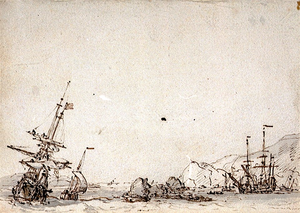 Ships off a rocky coast RMG PV5350