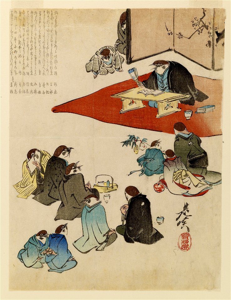 Shibata Zeshin - A Poetry Reading - Walters 95157