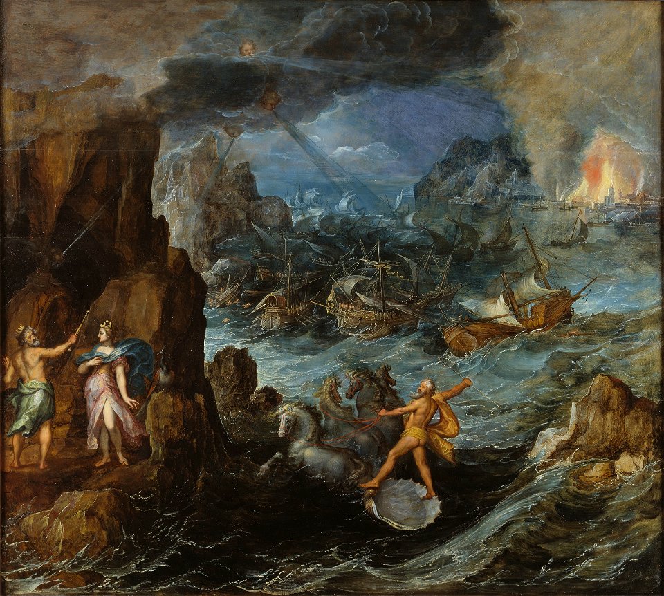 Shipwreck of the Greek Fleet on the Voyage Home from Troy (Joos de Momper d.y.) - Nationalmuseum - 17733