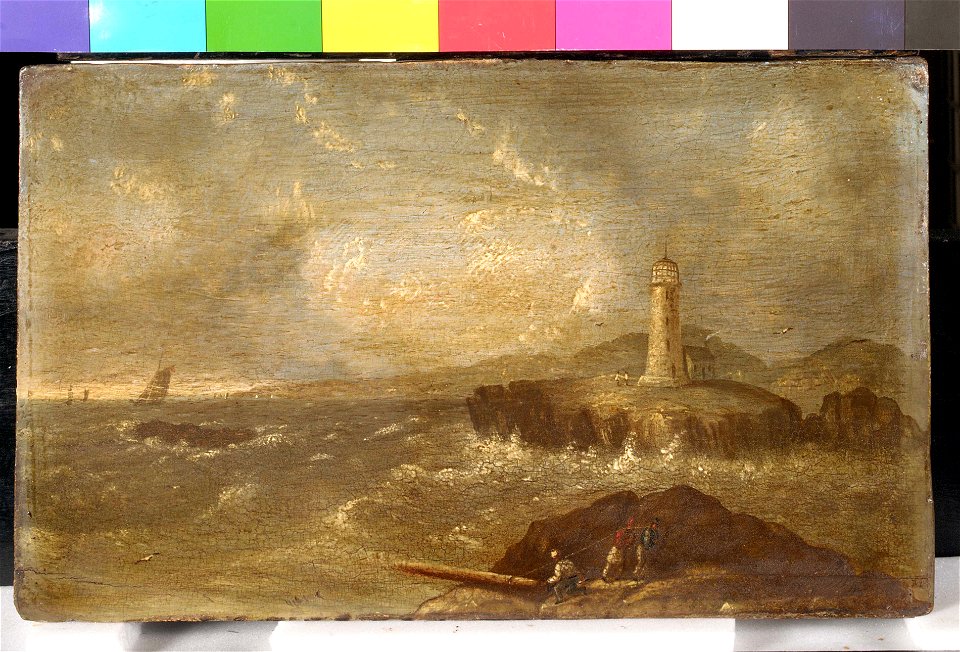Shipping off the coast near a lighthouse RMG BHC1106