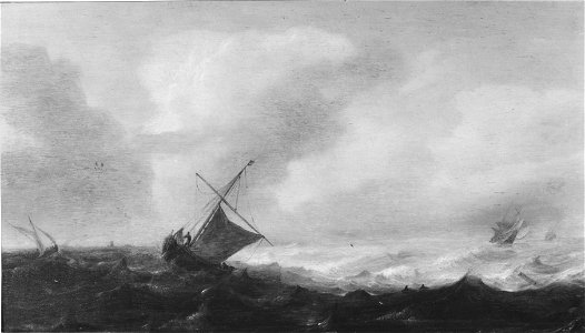 Ships in a Gale (Jan Porcellis) - Nationalmuseum - 17567