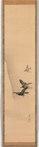 Shibata Zeshin - Three Crows in Flight - 51.137.3 - Metropolitan Museum of Art