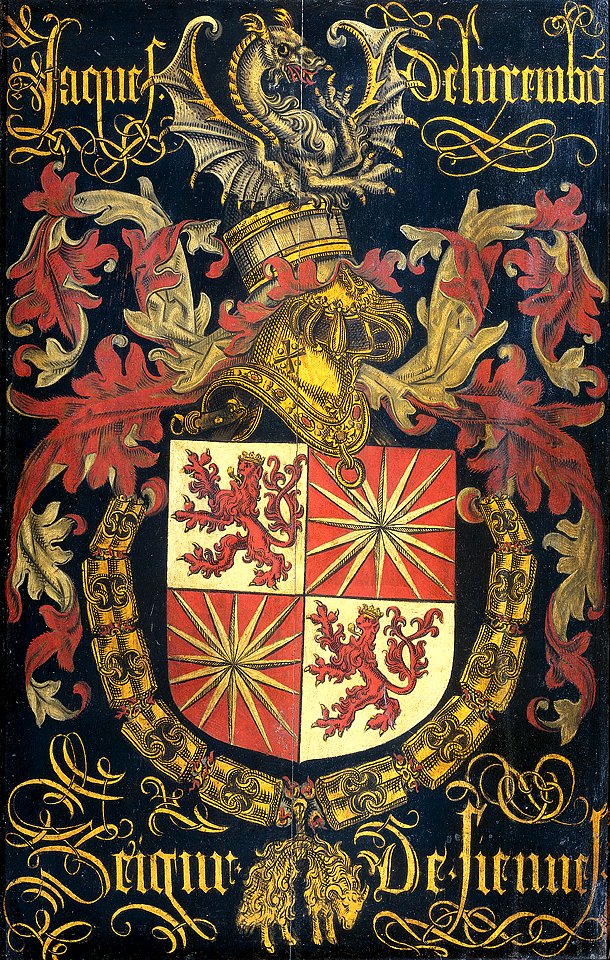 Shield of Jacob of Luxemburg as knight of the Order of the Golden Fleece