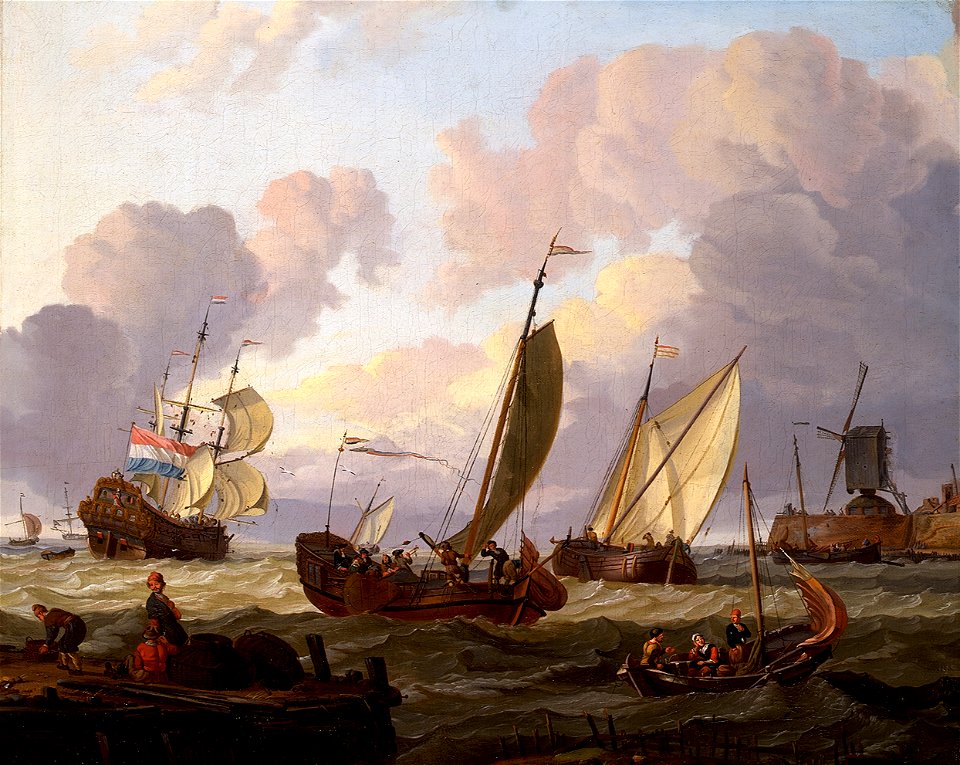 Ships Passing a Windmill RMG BHC0933
