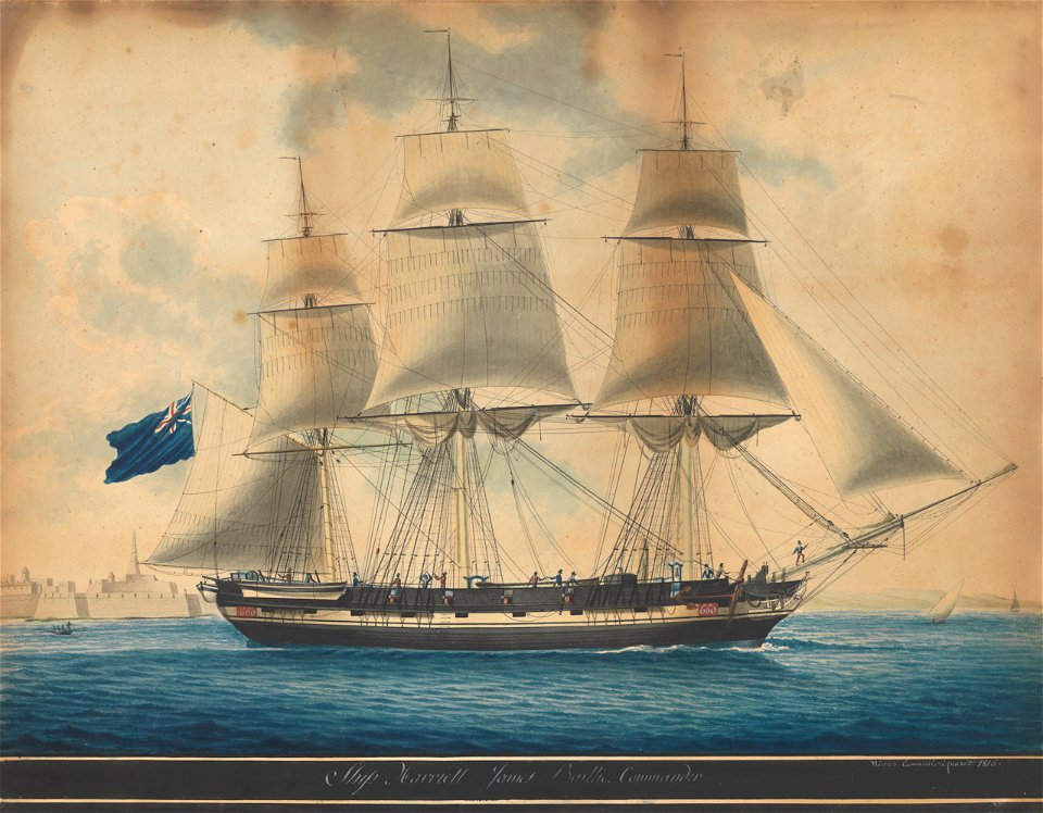 Ship Harriett James Baillie commander (inscribed 660) RMG PY8448