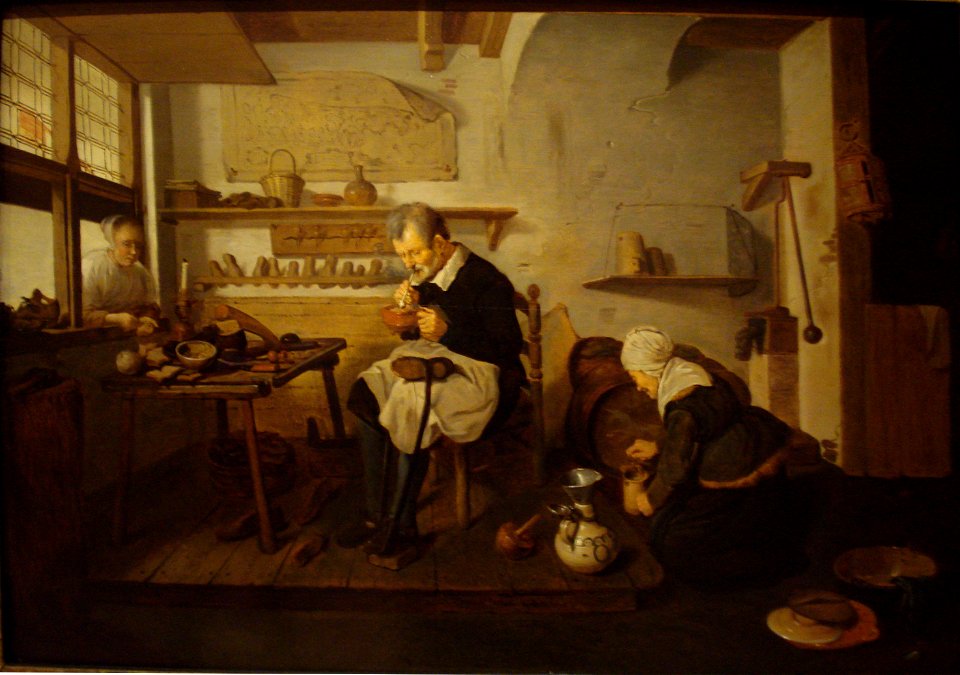 Shoemaker's Shop by Quiringh Gerritsz. van Brekelenkam