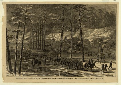 Sherman's March Through South Carolina - Burning of McPhersonville, February 1, 1865 LCCN2004661258