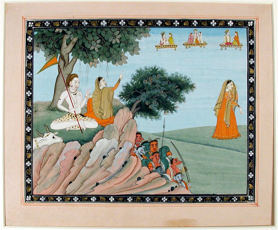 Shiva and Parvati (Shiva sends Parvati away) (6125136712)