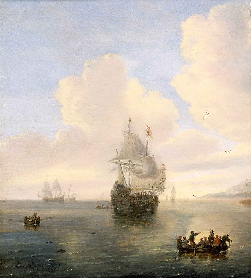 Ship's boats going ashore from a Dutch merchantman RMG BHC0828
