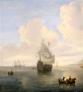 Ship's boats going ashore from a Dutch merchantman RMG BHC0828