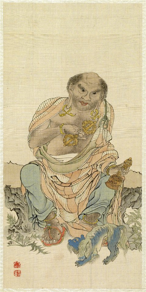 Shodo-sho - Leaf from Album Depicting the Sixteen Lohans (Arhats) - Walters 3516715