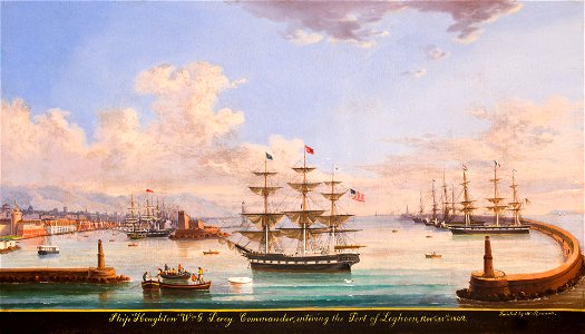 Ship Houghton, entering Leghorn by Michele Renault