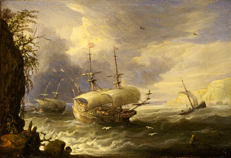 Shipping Off a Rocky Coast RMG BHC0850