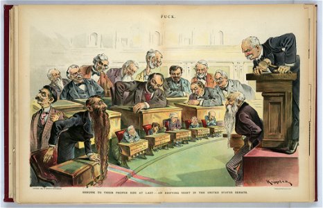 Shrunk to their proper size at last - an edifying sight in the United States Senate - Keppler. LCCN2012648587