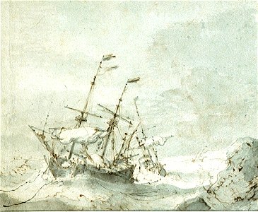 Ships driving ashore on the rocks RMG PW7014