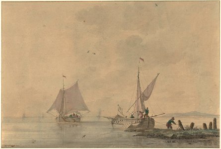 Ships on Calm Waters by Nicolaas Wicart Rijksmuseum Amsterdam RP-T-1953-260