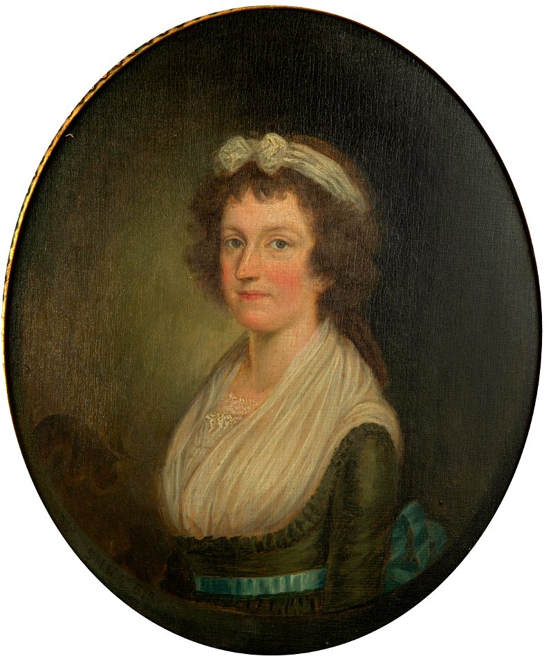 Oval portrait of a woman by William Shuter