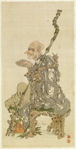 Shodo-sho - Leaf from Album Depicting the Sixteen Lohans (Arhats) - Walters 3516712