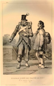 Si j'avais signé les traites de 1815, je me couperais le poign!..Et moi donc! (BM 1855,0414.26)
