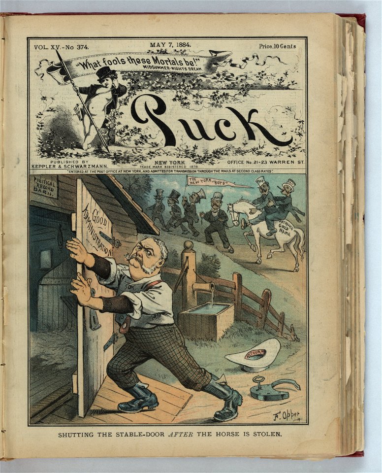 Shutting the stable-door after the horse is stolen - F. Opper. LCCN2012645198