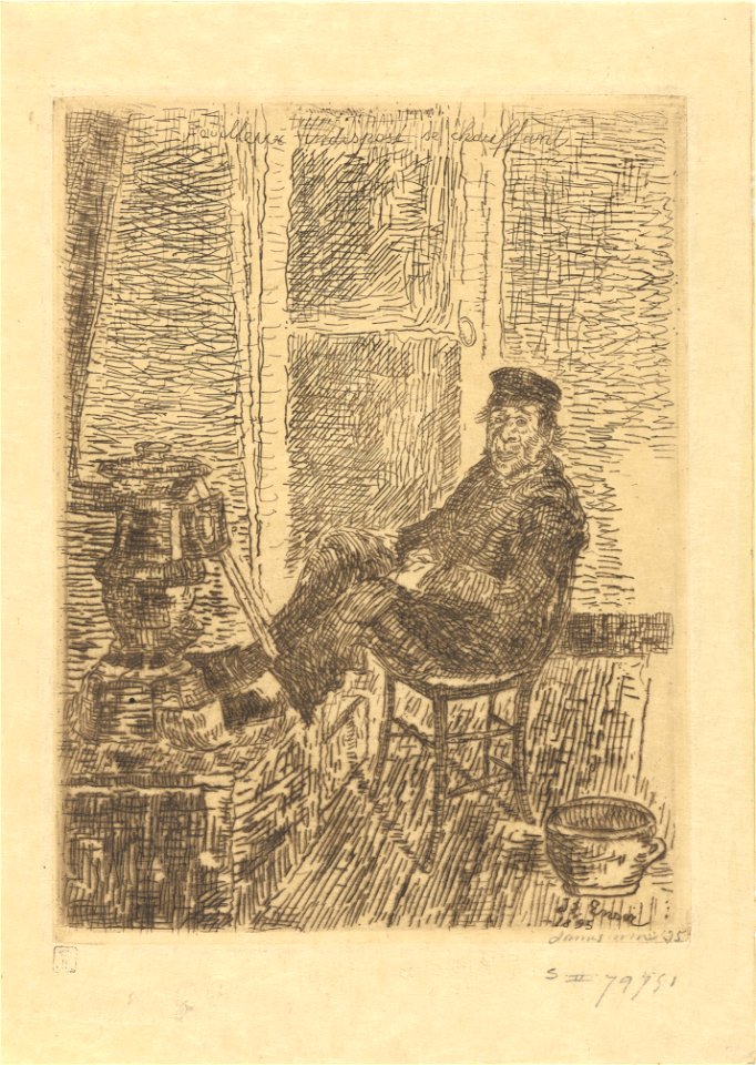 Sick Wretch Warming Himself, print by James Ensor, 1895, Prints Department, Royal Library of Belgium, S. II 79751
