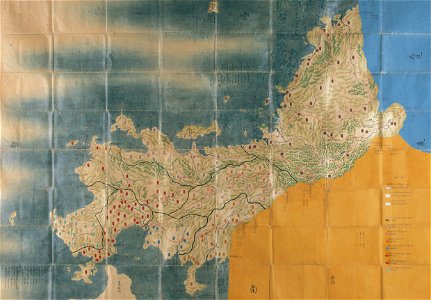 Shōhō Kuniezu - Nagato Province (Yamaguchi Prefectural Archives)