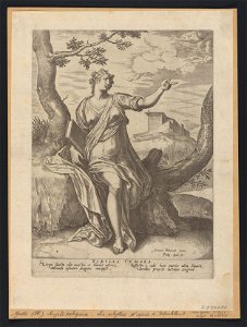 Sibylla Cumaea 1575 print by Anthonie Blocklandt van Montfoort, S.I 40780, Prints Department, Royal Library of Belgium