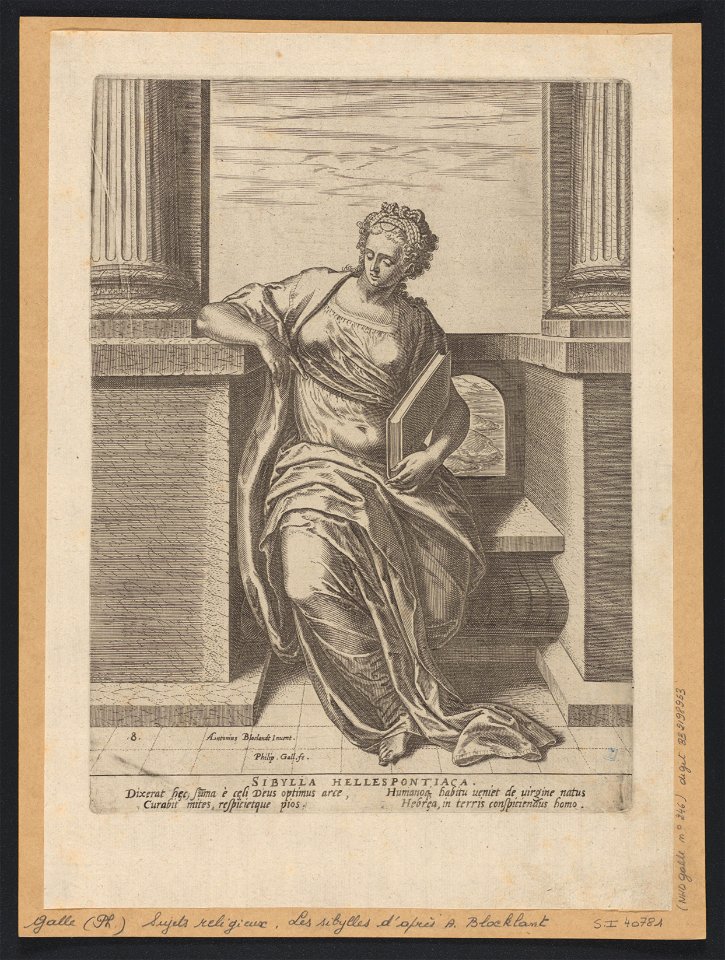 Sibylla Hellespontiaca 1575 print by Anthonie Blocklandt van Montfoort, S.I 40781, Prints Department, Royal Library of Belgium