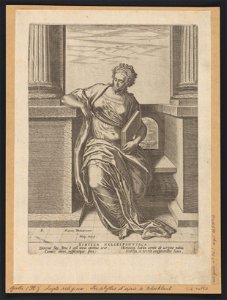 Sibylla Hellespontiaca 1575 print by Anthonie Blocklandt van Montfoort, S.I 40781, Prints Department, Royal Library of Belgium