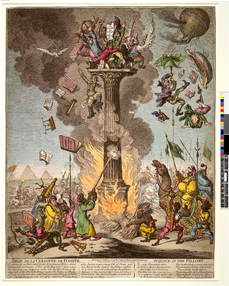 Siege de la Colonne de Pompee-Science in the pillory. (BM 1851,0901.959)
