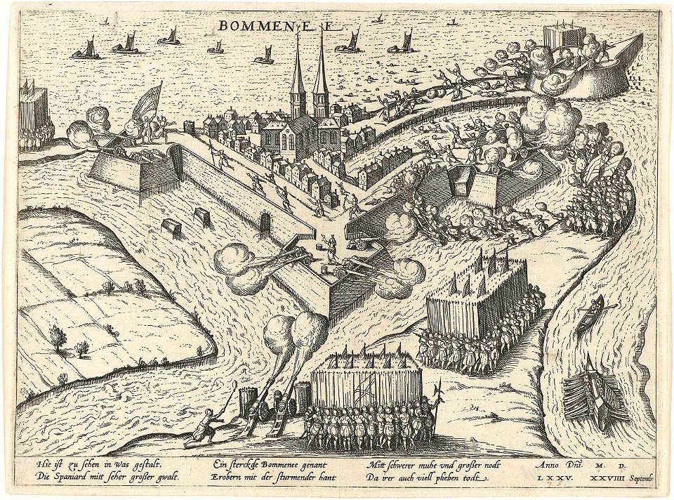 Siege of Bommenede - Beleg van Bommenede in 1575 (Frans Hogenberg)