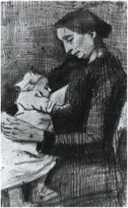 Sien-Nursing-Baby,-Half-Figure 1062 Vincent van Gogh